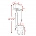 Mahogany Flat High Tank Pull Chain Toilet With Black Round Toilet Bowl And Z-Pipe - B00QZS9ERQ